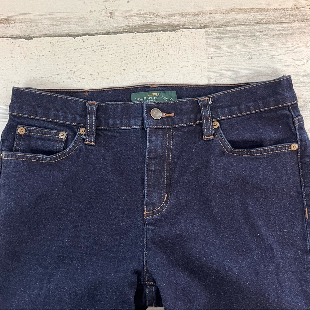 Lauren Ralph Lauren Women’s  Straight Leg Dark Blue Denim Jeans Size 10.. 30X30 - Picture 2 of 7